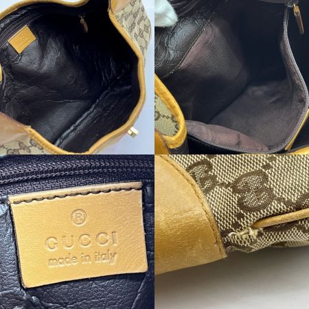  GUCCI グッチ ハンドバッグ ジャッキー シェリーライン キャンバス 中生地浮き有 001.4075 ベージュ