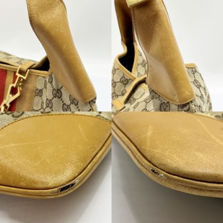  GUCCI グッチ ハンドバッグ ジャッキー シェリーライン キャンバス 中生地浮き有 001.4075 ベージュ