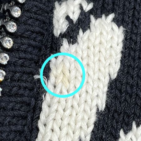  LEONARD レオナール ニットカーディガン 花柄 Mサイズ レディース ブラック