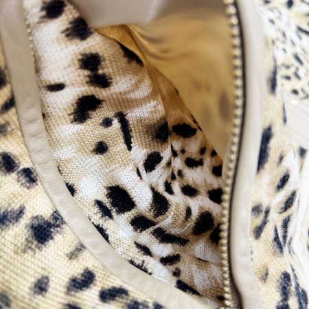  LEONARD レオナール ニットジャケット Mサイズ カシミヤ 羊革 アウター