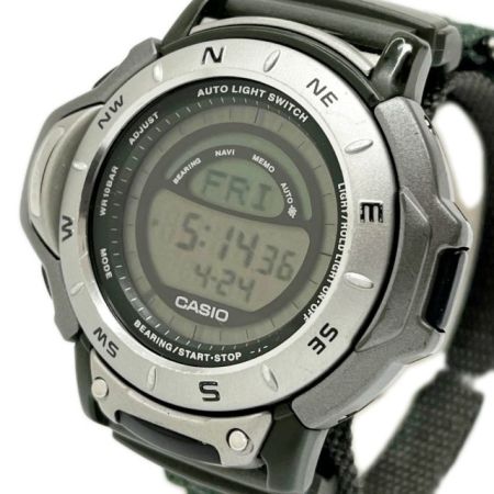  CASIO カシオ 腕時計 PRO TREK クォーツ 本体のみ ナイロン カーキ  PRL-35