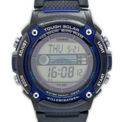 ◆◆ CASIO カシオ 腕時計 スポーツギア タフソーラー 本体のみ ラバー キズ有 W-S210H Bランク