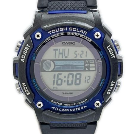 CASIO カシオ 腕時計 スポーツギア タフソーラー 本体のみ ラバー キズ有 W-S210H