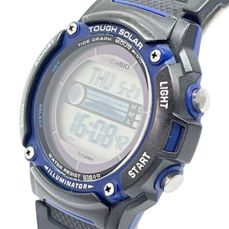  CASIO カシオ 腕時計 スポーツギア タフソーラー 本体のみ ラバー キズ有 W-S210H