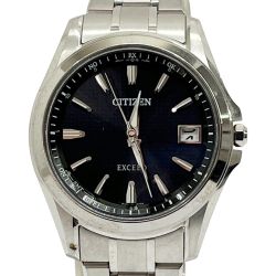 ◆◆ CITIZEN シチズン 【ジャンク】エクシード EXCEED エコ・ドライブ電波時計 H128-T017991 シルバー Dランク