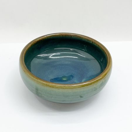  小樽窯 鉢 青緑色 ブルー グリーン 食器 陶器 箱付