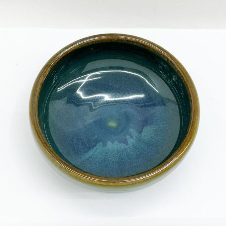   小樽窯 鉢 青緑色 ブルー グリーン 食器 陶器 箱付