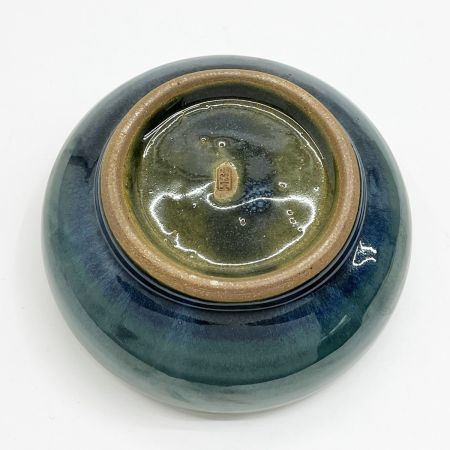   小樽窯 鉢 青緑色 ブルー グリーン 食器 陶器 箱付