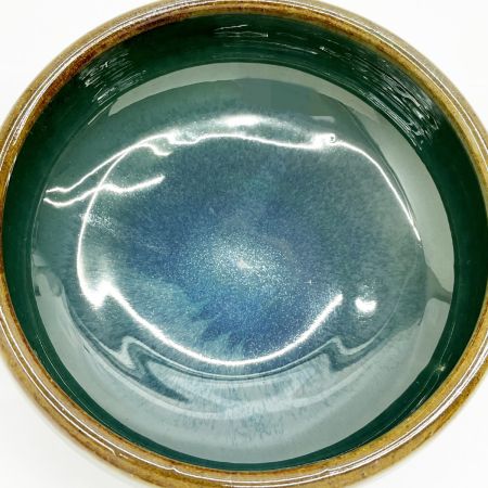   小樽窯 鉢 食器 青緑色 ブルー グリーン 陶器 箱付