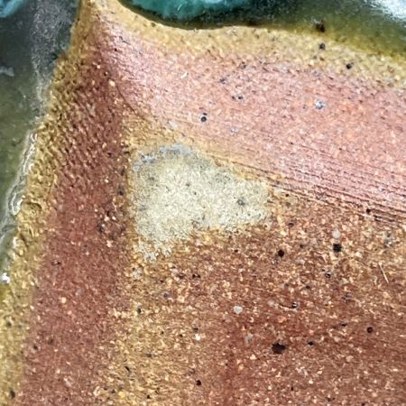   小樽窯 角皿 25cm 青緑色 ブルー グリーン 陶器皿 食器