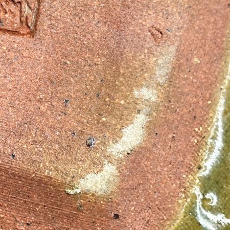   小樽窯 角皿 25cm 青緑色 ブルー グリーン 陶器皿 食器