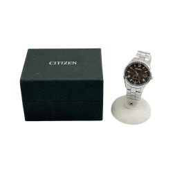 ◆◆ CITIZEN シチズン エコドライブ 腕時計 ステンレススチール ブラック 箱付 B690-S1175 Bランク
