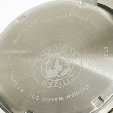  CITIZEN シチズン エコドライブ 腕時計 ステンレススチール ブラック 箱付 B690-S1175