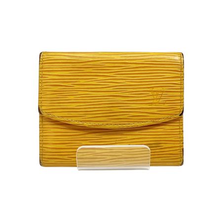  LOUIS VUITTON ルイヴィトン コインケース エピ CA0040 小ポケットはがれ有 M63419 イエロー