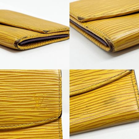  LOUIS VUITTON ルイヴィトン コインケース エピ CA0040 小ポケットはがれ有 M63419 イエロー