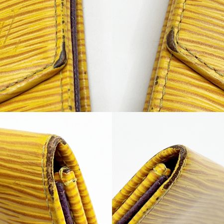  LOUIS VUITTON ルイヴィトン コインケース エピ CA0040 小ポケットはがれ有 M63419 イエロー