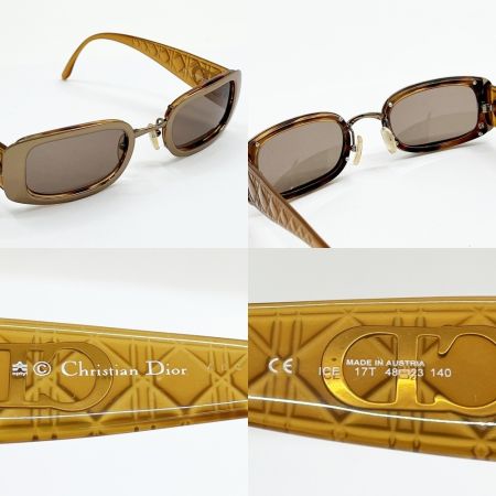  Christian Dior クリスチャンディオール サングラス アイウェア ネジゆるめ ケース付き ブラウン