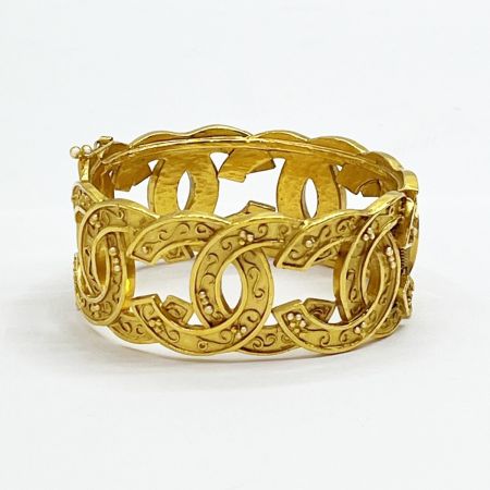  CHANEL シャネル バングル ブレスレット ココマーク アンティーク ファッション小物 レディース ゴールド