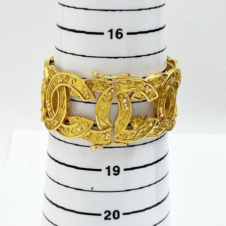  CHANEL シャネル バングル ブレスレット ココマーク アンティーク ファッション小物 レディース ゴールド