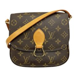 ◆◆ LOUIS VUITTON ルイヴィトン ショルダーバッグ モノグラム サン・クルー ポケットベタ有 M51243 ブラウン Bランク