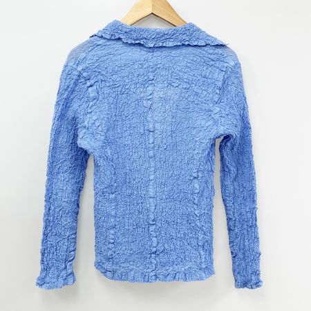  ISSEY MIYAKE ME イッセイミヤケ 長袖シャツ ドット柄 ミセス レディース MI12FD561 スカイブルー