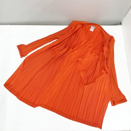  ISSEY MIYAKE イッセイミヤケ 長袖シャツ Mサイズ ミセス レディース 無地 IM84-FJ948 オレンジ