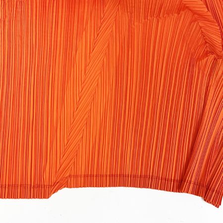  ISSEY MIYAKE イッセイミヤケ 長袖シャツ Mサイズ ミセス レディース 無地 IM84-FJ948 オレンジ