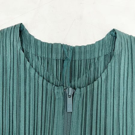  PLEATS PLEASE  ISSEY MIYAKE イッセイミヤケ ジップワンピース size3  PP33-JA411 グリーン