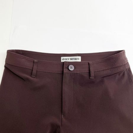  ISSEY MIYAKE イッセイミヤケ ストレッチパンツ size2 無地 レディース IM33FF018 ブラウン