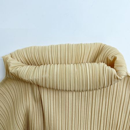  PLEATS PLEASE  ISSEY MIYAKE イッセイミヤケ 長袖シャツ size3 無地 レディース PP04-JK604 ベージュ