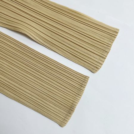  PLEATS PLEASE  ISSEY MIYAKE イッセイミヤケ 長袖シャツ size3 無地 レディース PP04-JK604 ベージュ