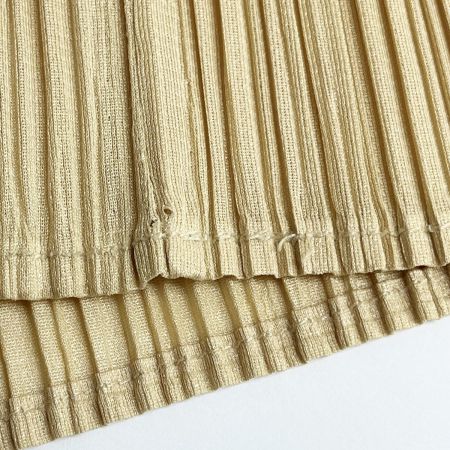  PLEATS PLEASE  ISSEY MIYAKE イッセイミヤケ 長袖シャツ size3 無地 レディース PP04-JK604 ベージュ
