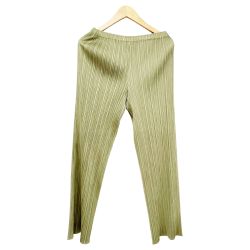 ◆◆ PLEATS PLEASE  ISSEY MIYAKE イッセイミヤケ パンツ size2 無地 PP31-JF504 グリーン Bランク