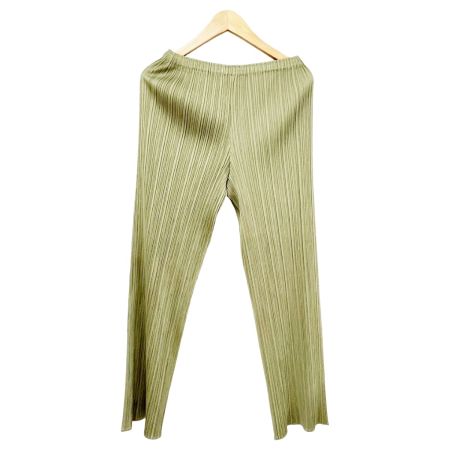  PLEATS PLEASE  ISSEY MIYAKE イッセイミヤケ パンツ size2 無地 PP31-JF504 グリーン