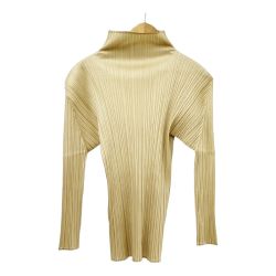 ◆◆ PLEATS PLEASE  ISSEY MIYAKE イッセイミヤケ 長袖シャツ size3 無地 レディース PP04-JK604 ベージュ Bランク