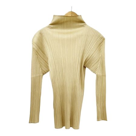  PLEATS PLEASE  ISSEY MIYAKE イッセイミヤケ 長袖シャツ size3 無地 レディース PP04-JK604 ベージュ