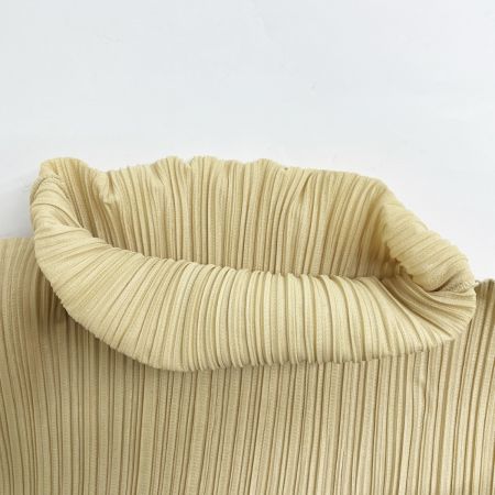  PLEATS PLEASE  ISSEY MIYAKE イッセイミヤケ 長袖シャツ size3 無地 レディース PP04-JK604 ベージュ