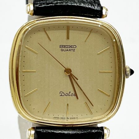  SEIKO セイコー 腕時計 DOLCE ドルチェ クォーツ レザー社外ベルト 箱付 メンズ 5931-5400