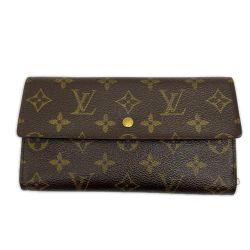 ◆◆ LOUIS VUITTON ルイヴィトン 3つ折り長財布 ポルト トレゾール インターナショナル M61215 ブラウン Bランク