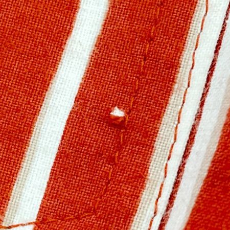  ISSEY MIYAKE イッセイミヤケ 半袖シャツ ストライプ 製造萩原 C-KN3333 ボタン1つ欠損 レディース オレンジ