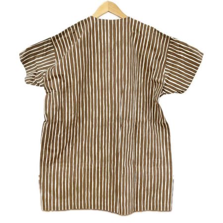  ISSEY MIYAKE イッセイミヤケ 半袖シャツ ストライプ 萩原製造 C-KN3333 レディース ブラウン