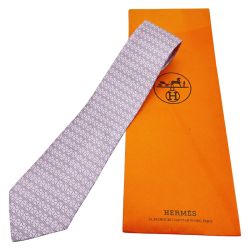 ◆◆ HERMES エルメス ネクタイ ピンク Aランク