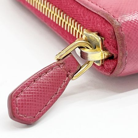  PRADA プラダ 長財布 リボン サフィアーノ 箱付 レディース ショッキングピンク