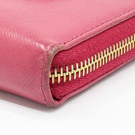  PRADA プラダ 長財布 リボン サフィアーノ 箱付 レディース ショッキングピンク