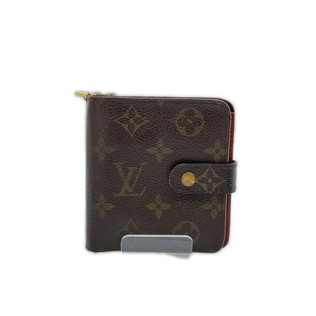  LOUIS VUITTON ルイヴィトン 2つ折り財布 コンパクトジップ モノグラム レディース M61667
