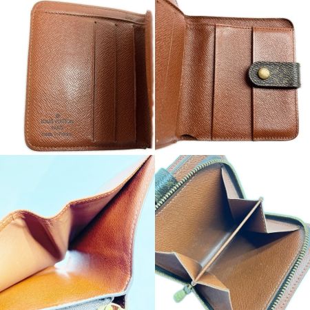  LOUIS VUITTON ルイヴィトン 2つ折り財布 コンパクトジップ モノグラム レディース M61667