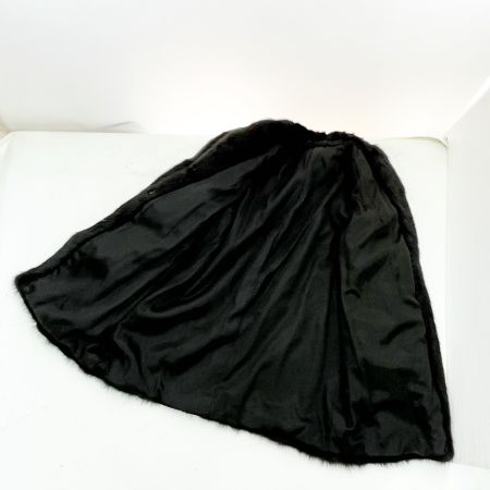   毛皮コート ミンクコート 15号 ミディアム丈 アウター レディース ブラック