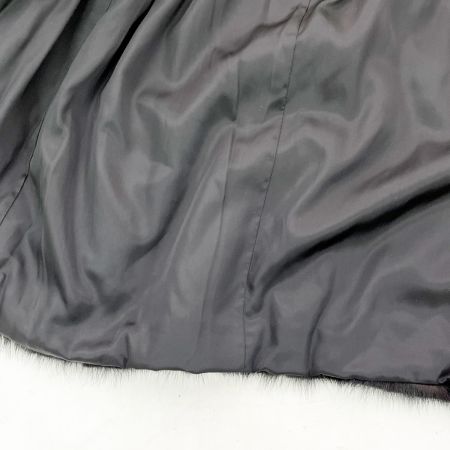   毛皮コート ミンクコート 15号 ミディアム丈 アウター レディース ブラック