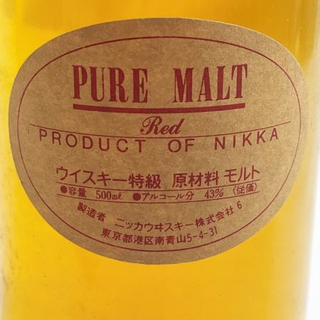 【北海道内限定発送】 SuperNIKKA/ﾆｯｶｳｲｽｷｰ スーパーニッカ PURE MOLT RED 500ml 43％ ジャパニーズ ウイスキー 未開栓