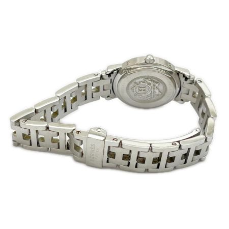  HERMES エルメス クリッパー ステンレススチール 腕時計 レディースウォッチ 箱・取説・コマ付